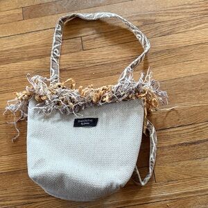 Beige and Gold Women's Bag